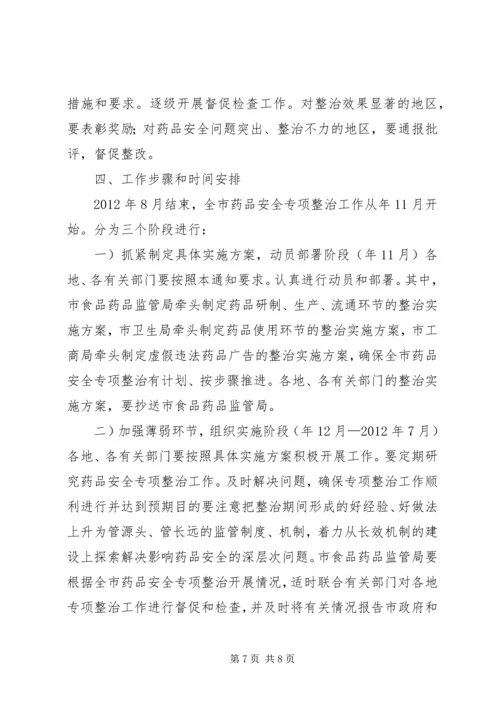药品安全整顿部署工作方案 (2).docx