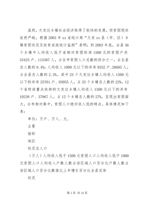 关于@@县欠发达地区下山异地脱贫工作的调研.docx