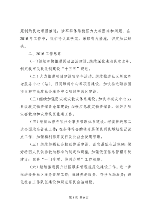 市民政局年度工作总结和工作计划.docx