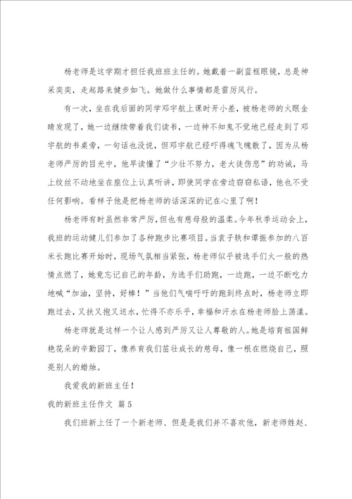 我的新班主任作文10篇