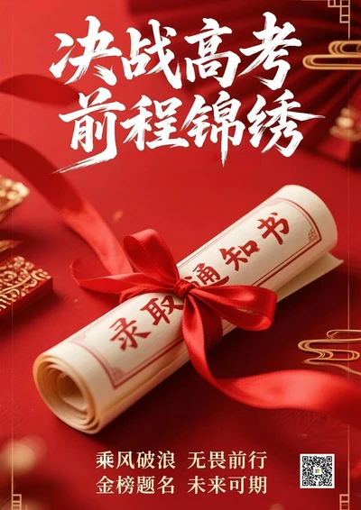 高考加油金榜题名海报8