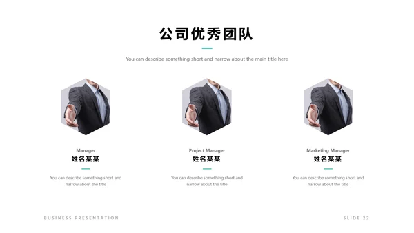 简洁设计商业计划书公司简介商务PPT模板