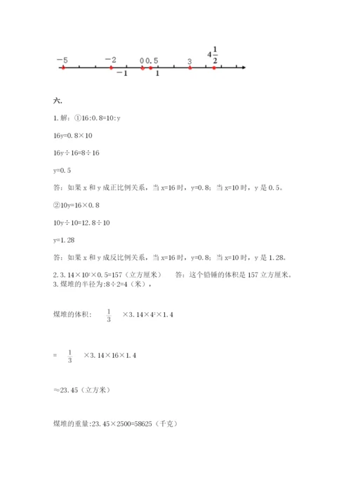 小学数学六年级下册竞赛试题带答案（夺分金卷）.docx