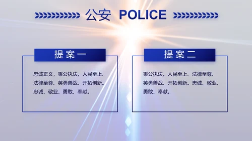 大气公安警察年终工作总结新年PPT