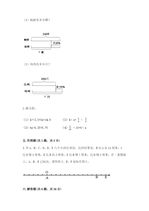 嘉善县六年级下册数学期末测试卷审定版.docx