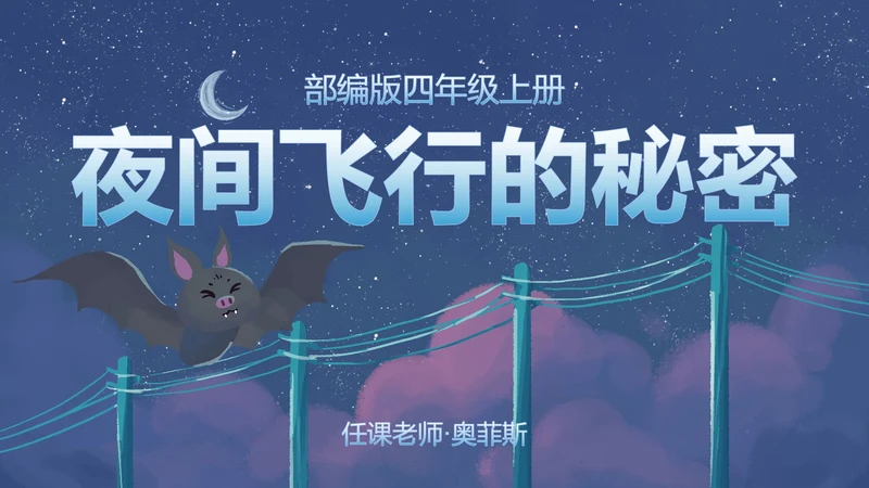 部编版四年级上册夜间飞行的秘密课件PPT模板