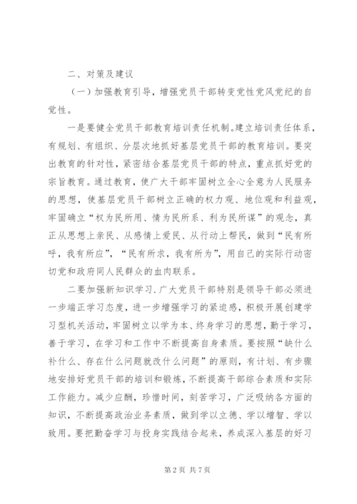 党员干部在党性党风党纪方面存在的突出问题及对策建议.docx