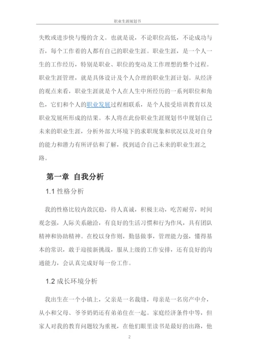 13页4600字市场营销专业职业生涯规划.docx
