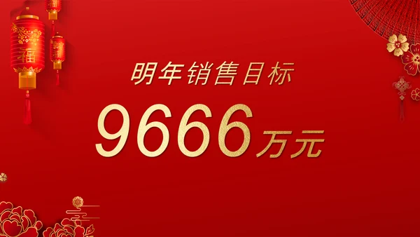 喜庆中国红年终总结年会颁奖典礼PPT模板
