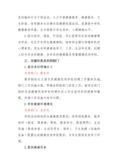 创建健康促进学校实施专业方案.docx