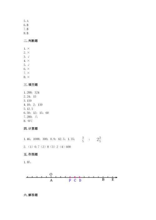 人教版六年级下册数学期末测试卷（突破训练）word版.docx