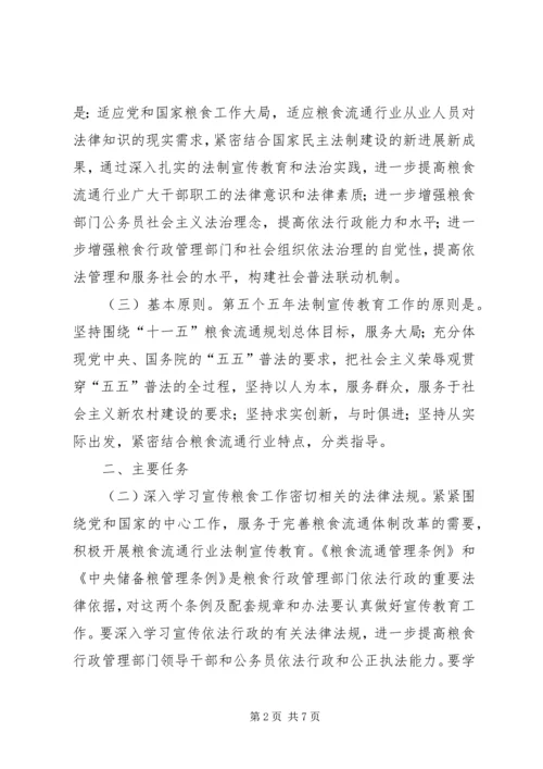 粮食系统五五普法宣传教育规划 (4).docx