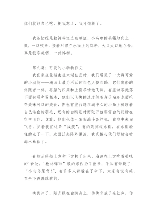 可爱的小动物二年级作文(精选10篇).docx