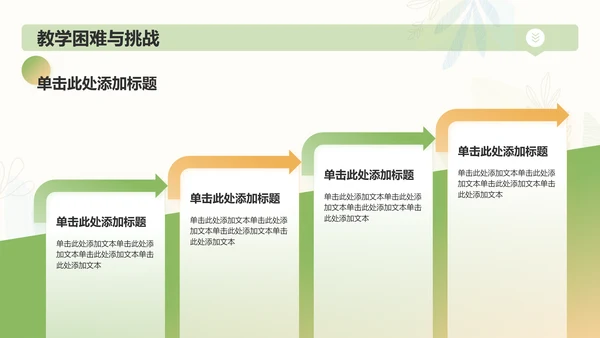 绿色小清新教师学期末工作总结PPT模板