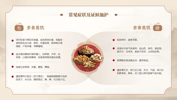 棕色水墨传统笔刷大气中医药糖尿病护理实拍操作培训PPT