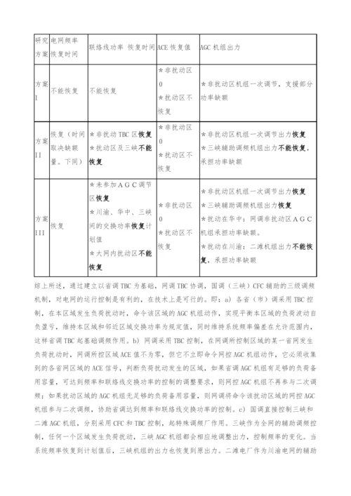 三峡电力系统频率控制方案研究.docx