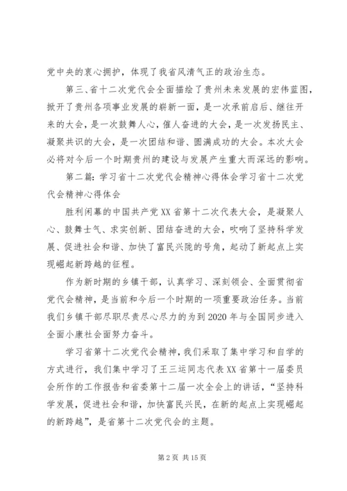 学习省十二次党代会精神的几点体会 (2).docx