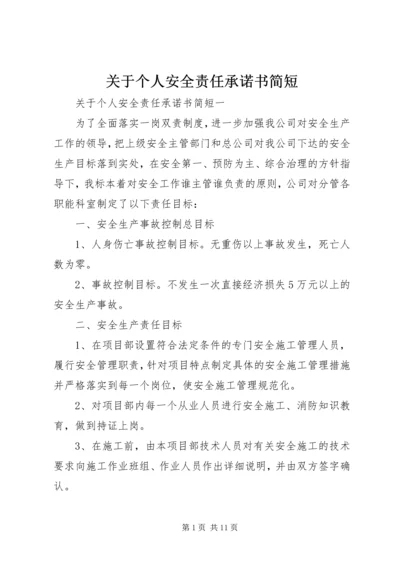 关于个人安全责任承诺书简短.docx