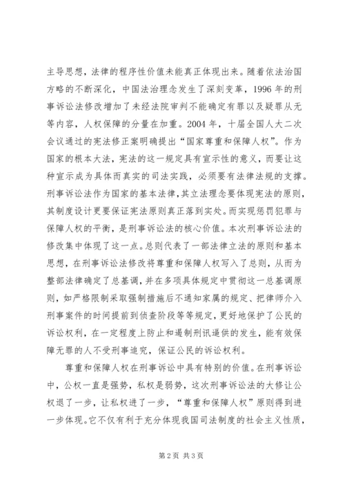 学习新刑诉法心得体会.docx