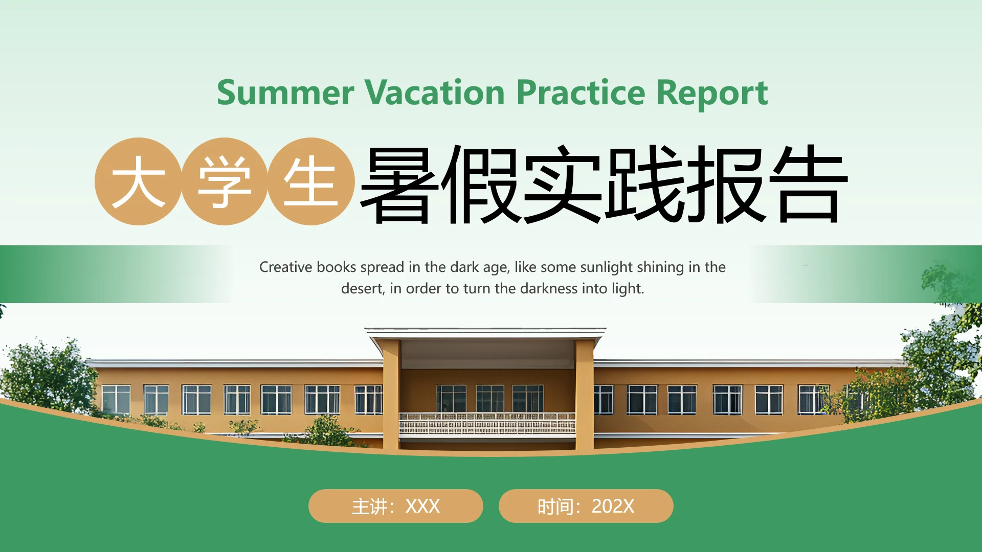 大学生暑假实践报告完整内容参考学习模版PPT