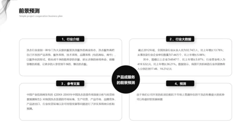 黑灰商业计划项目简介PPT模板