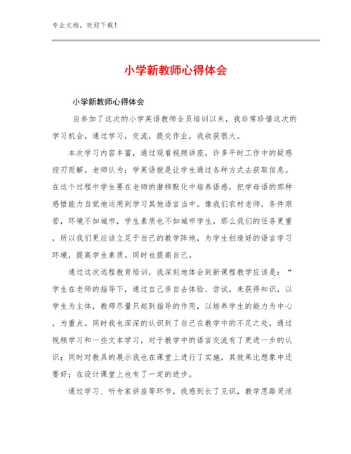 小学新教师心得体会范文14篇合辑.docx