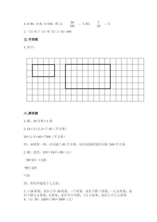 人教版六年级下册数学期末测试卷及完整答案（精品）.docx