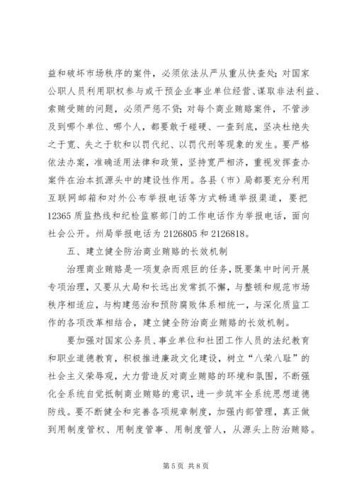 自治州质监局治理商业贿赂专项工作实施方案 (2).docx