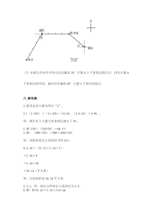 2022六年级上册数学《期末测试卷》（网校专用）word版.docx