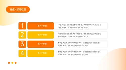 橙色渐变实用简洁教育教学通用PPT模板