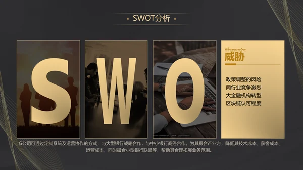 黑金质感项目战略商业计划书通用PPT模板