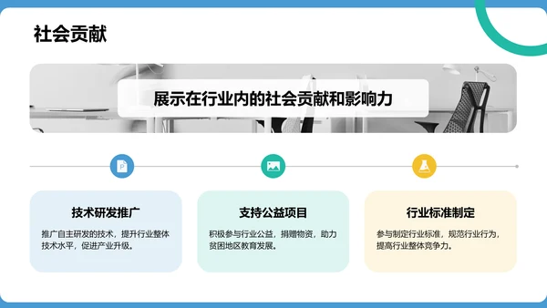 蓝色扁平风通用行业竞聘述职汇报PPT模板