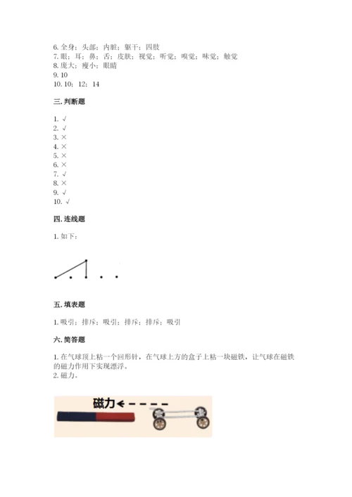 教科版二年级下册科学知识点期末测试卷附答案（培优）.docx