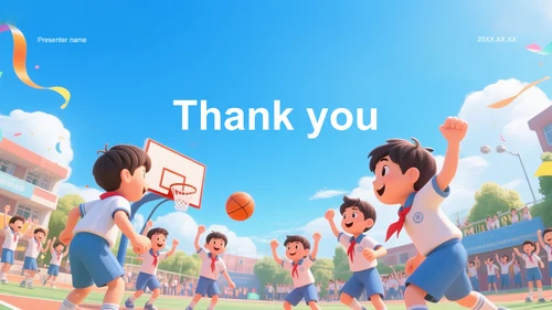 蓝色卡通风可爱教学PPT主题
