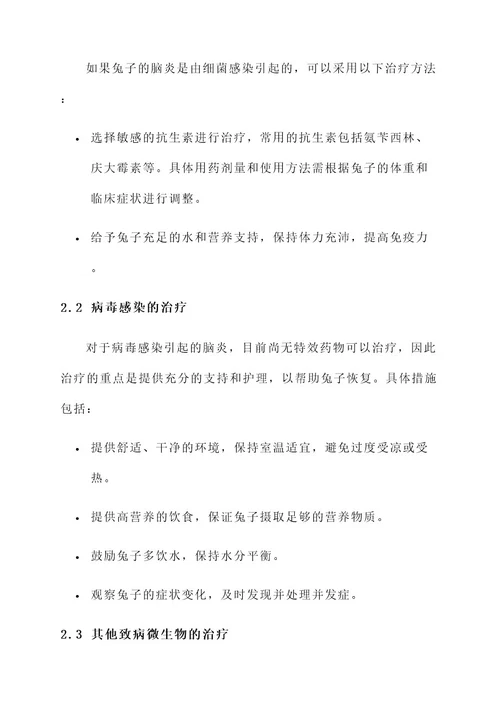 兔子得了脑炎治疗方案