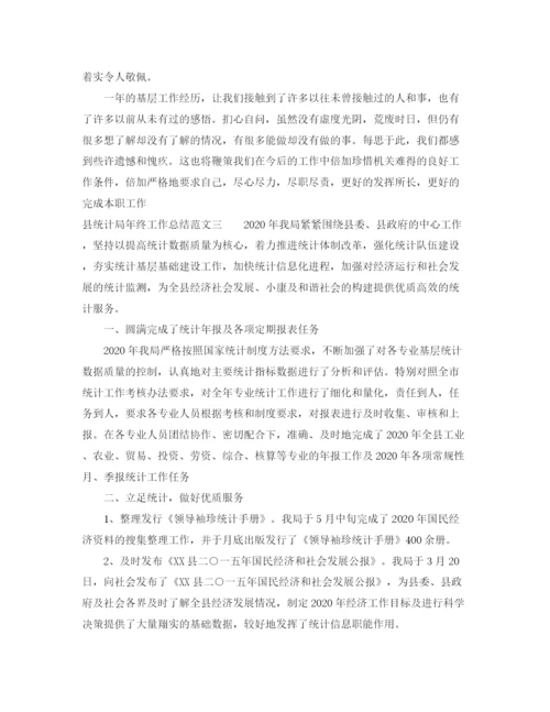 精编之县统计局年终工作总结范文.docx