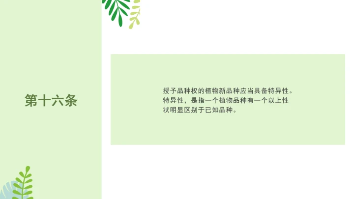 普法全文学习2025年4月新修订《中华人民共和国植物新品种保护条例》PPT课件