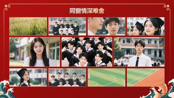 红色国潮风升学宴庆典活动PPT模板