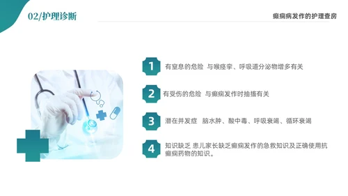 绿色清新简约癫痫病发作的护理查房ppt