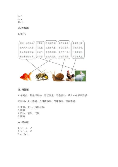 教科版一年级下册科学期末测试卷必考题.docx