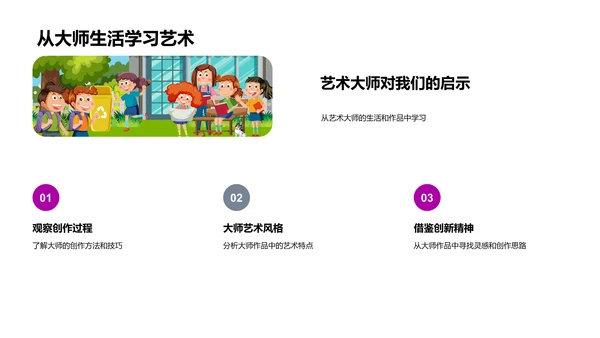 艺术大师生涯解析PPT模板