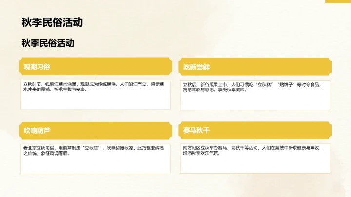 二十四节气立秋PPT模板