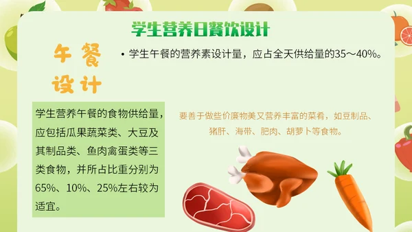 全国学生营养日健康饮食通用PPT模板
