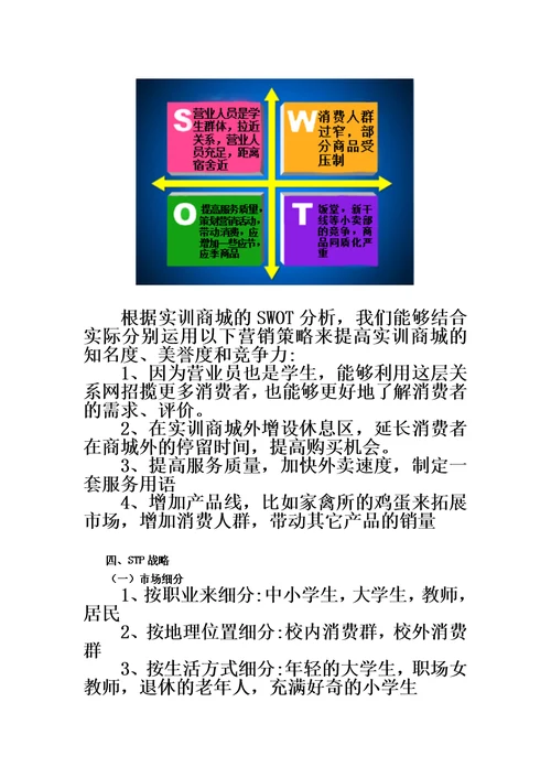 大学校园超市营销策划书模板