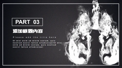 黑色简约世界无烟日通用PPT模板