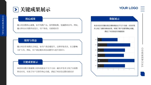 蓝黑商务风年中工作汇报通用PPT模板