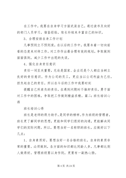 仓库班长的培训心得.docx