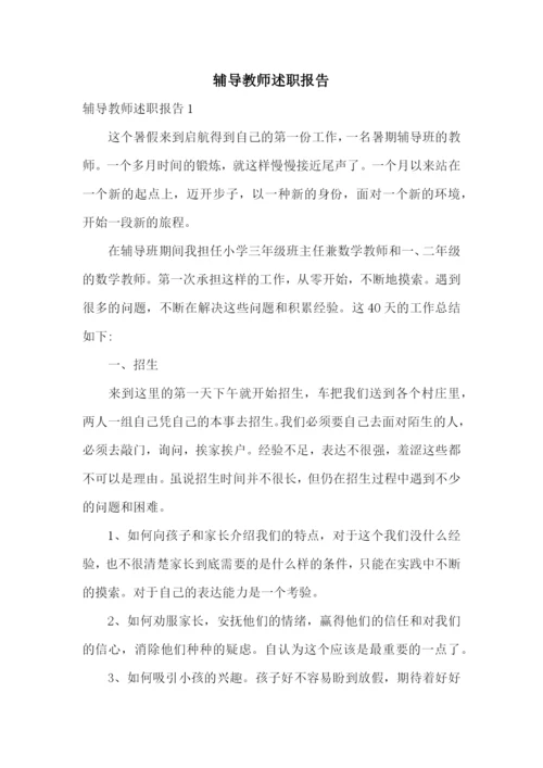 辅导教师述职报告.docx