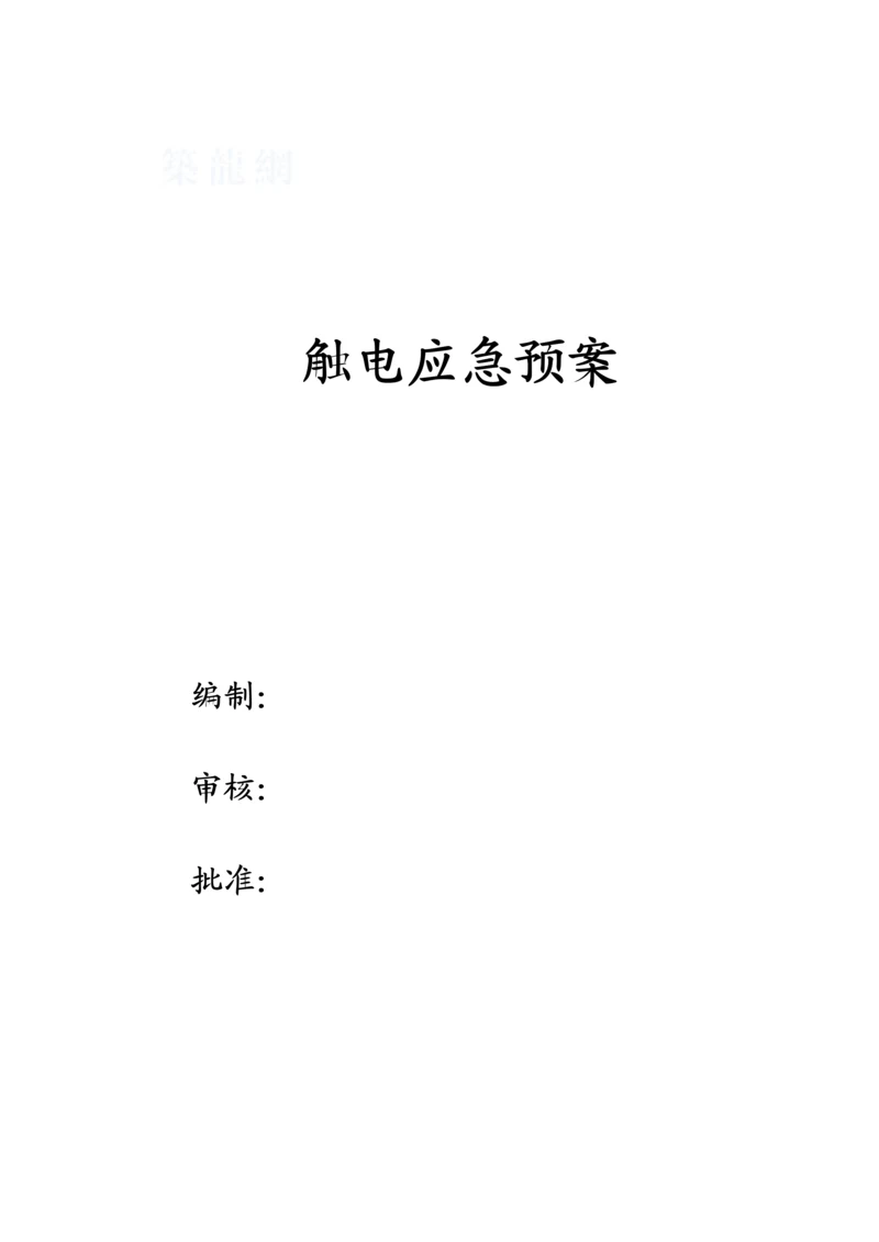 项目部触电应急预案.docx