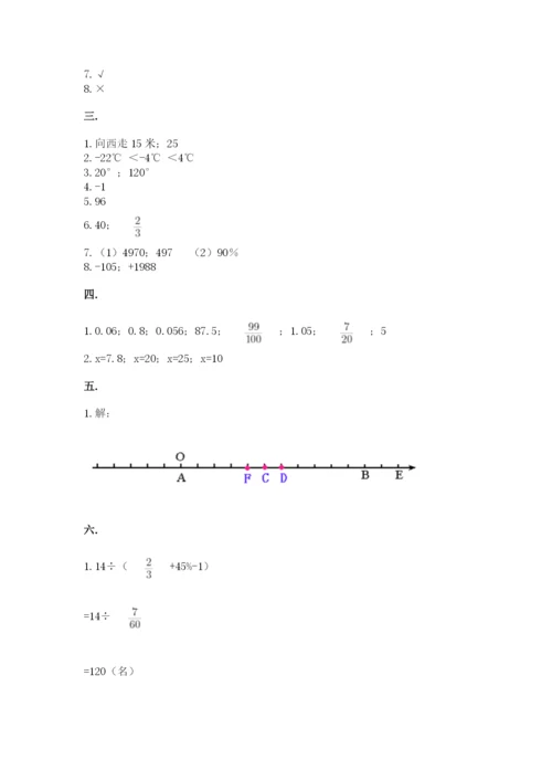 四川省【小升初】2023年小升初数学试卷带答案（能力提升）.docx